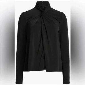 ALLSAINTS Mina Twisted Neck Black Top 4 NWT